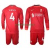 Maillot à Manches Longues Liverpool VIRGIL 4 Domicile 2021-22 Pour Enfant